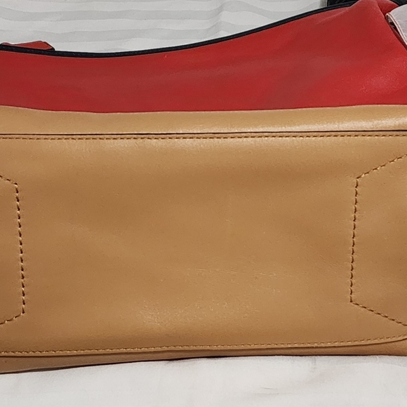 Coach Red, Blue , and Tan Leather Shoulder Bag - Picture 3 of 5